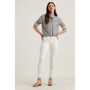 Lucky Brand White Denim Jeans LOLITA SKINNY Women Sz 0 Cotton Blend